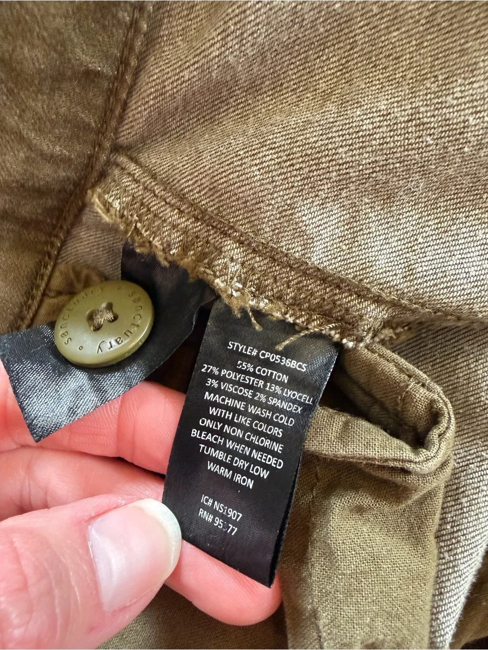 Sanctuary Standard Surplus Olive Utility Cargo Pants Size 28 Ankle